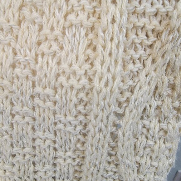 Vintage‎ Scotland Scarf Spellout Light Beige Knit Scarf - Picture 3 of 5